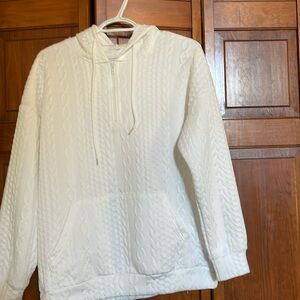 White hooded sweatshirt